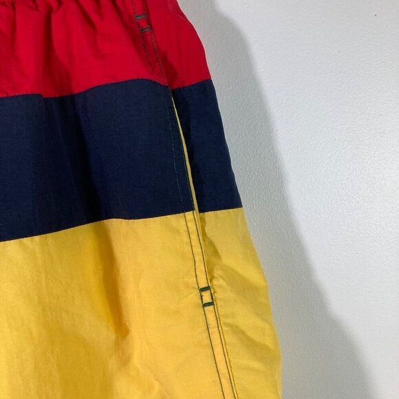 Mens Nautica Colorblock Swim Trunks Red Blue Yellow Green L - Picture 4 of 6